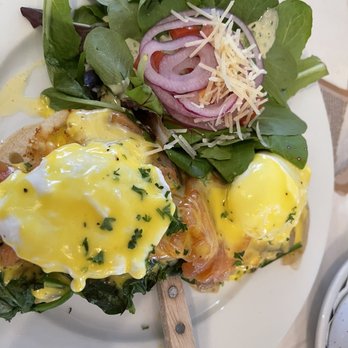 Nonni's Bistro - The Scandinavian eggs Benedict with smoked salmon - Modern European Near Me - Pleasanton, California