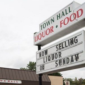 Photo of Town Hall Liquors - College Park, MD, United States. The Town Hall sign as it used to be