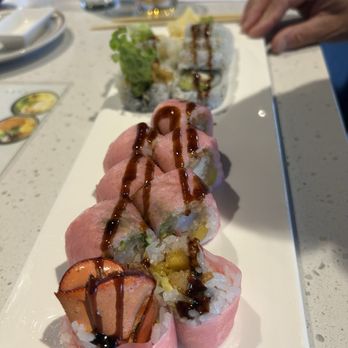 Hokkaido Sushi - Lobster roll front, Spider roll back - Sushi Bars Near Me - Lafayette, Colorado Hokkaido Sushi - Lobster roll front, Spider roll back - Sushi Bars Near Me - Lafayette, Colorado