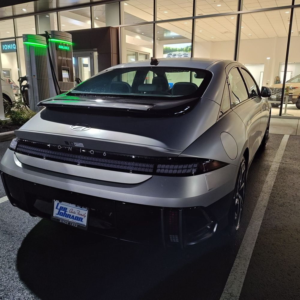 Lee Johnson Hyundai of Everett - Charging station outside front showroom. Ioniq 6 Limited - Car Dealers Near Me - Everett, Washington Lee Johnson Hyundai of Everett - Charging station outside front showroom. Ioniq 6 Limited - Car Dealers Near Me - Everett, Washington