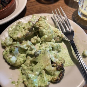 Barcelona Wine Bar - Roasted Cauliflower...cooked perfectly. Added a little bit of salt - Wine Bars Near Me - Dallas, Texas
