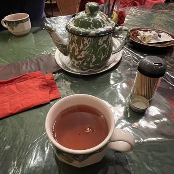 Kartika - Complimentary tea at the end of the meal. We had a refreshing sorbet, too, that was complimentary, but I didn't get a picture! - Indonesian Near Me - Amsterdam, New Hampshire