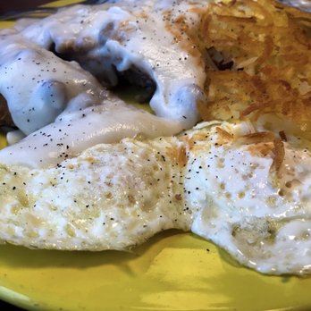 Sam's No 3 - Chicken fried steak, hash browns and two eggs over medium. - Breakfast & Brunch Near Me - Denver, Colorado Sam's No 3 - Chicken fried steak, hash browns and two eggs over medium. - Breakfast & Brunch Near Me - Denver, Colorado