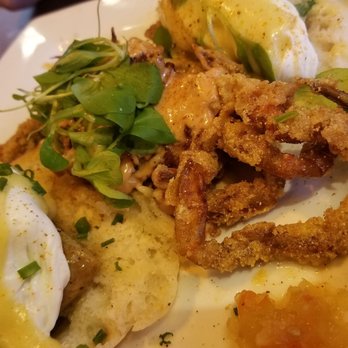 Miss Shirley's Cafe, Inner Harbor - Soft shell crab eggs Benedict.  25.00 a must get - Breakfast & Brunch Near Me - Baltimore, Maryland