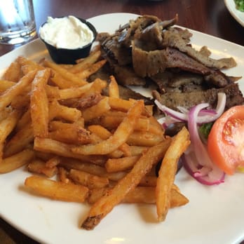 Jay Jay's Bistro - Gyro plate with seasoned fries - Mediterranean Near Me - Troy, Michigan