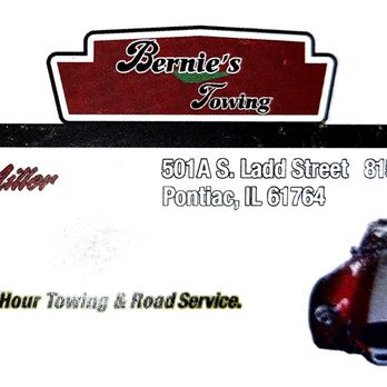 Bernie's Towing - Vince's Card - Tires Near Me - Pontiac, Illinois Bernie's Towing - Vince's Card - Tires Near Me - Pontiac, Illinois