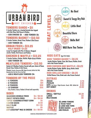 Menu photo 5 Urban Bird Hot Chicken Round Rock, TX Menu photo 5 Urban Bird Hot Chicken Round Rock, TX