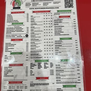 New York Roma Pizza - Menu - Pizza Near Me - Miami, Florida New York Roma Pizza - Menu - Pizza Near Me - Miami, Florida