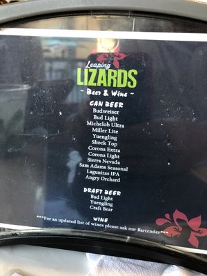 Menu photo 3 Leaping Lizards Tiki Bar Carolina Beach, NC