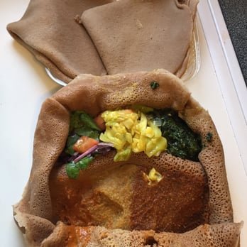 Jebena Cafe - Carry out - veggie combo. Yum. - Ethiopian Near Me - Seattle, Washington