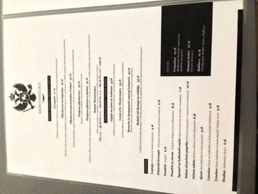 Menu photo 2 Montenegro Warsaw, MZ