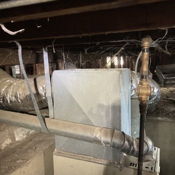 Attic Cleaning Services - Cobwebs and Uninsulated heater furnace - Insulation Installation Near Me