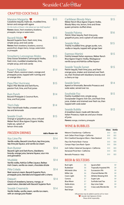 Menu photo 2 Seaside Cafe Key West, FL