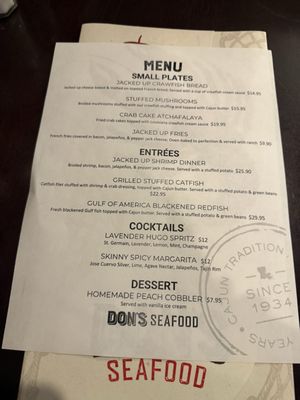 Menu photo 1 Dons Seafood- Hammond Hammond, LA Menu photo 1 Dons Seafood- Hammond Hammond, LA