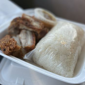 LA Kitchen - Crispy pork with sticky rice and some kind of a delicious sauce on the side. - Chinese Near Me - Fresno, California LA Kitchen - Crispy pork with sticky rice and some kind of a delicious sauce on the side. - Chinese Near Me - Fresno, California