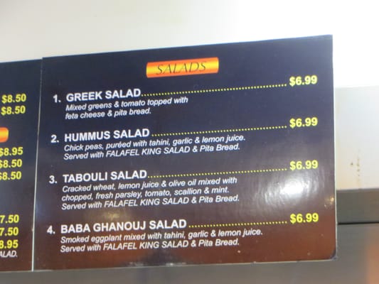 Menu photo 1 Falafel King - Washington Street Boston, MA