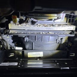 Cabin filter as it sits in the car. After "the works," this is what I found.