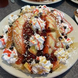 Happy Days Family Pancake House - Banana split breakfast.