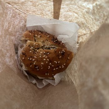 4 Brothers NY Bagels - a bagel with sesame seeds - Bagels Near Me - Houston, Texas