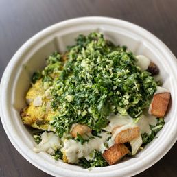 Avocado Brussel Kale Chicken Caesar salad 16$ Avocado Brussel Kale Chicken Caesar salad 16$