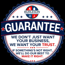 Burleson Plumbing & Heating Company - At Burleson Plumbing & Heating, we don't just want your business--we want your trust.