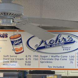 Kohr's Frozen Custard - Prices from their delicious soft serve Aug 2025