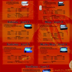 Nuevo Sol Tanning - Tanning Bed Menu
