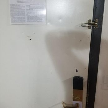 Americas Best Value Inn Heath Newark - More bullet holes in the door. - Hotels Near Me - Heath, Ohio