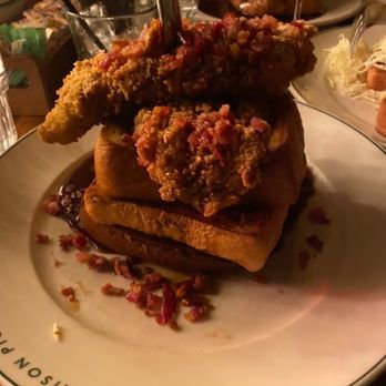 Maison Pickle - Fried Chicken Bacon 'n' Toast - Cocktail Bars Near Me - New York, New York Maison Pickle - Fried Chicken Bacon 'n' Toast - Cocktail Bars Near Me - New York, New York