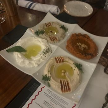 Elite Experience: Sufrat Mediterranean Grill - Dip sampler - Yelp Events Near Me - Doral, Florida