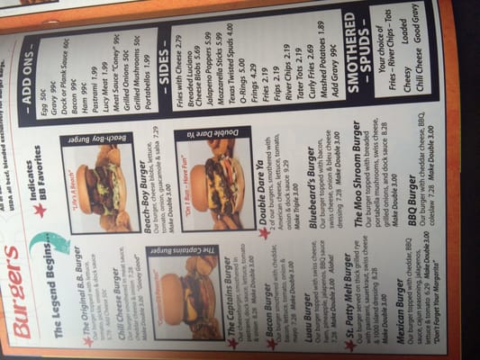 Menu photo 7 Burger Barge East Peoria, IL