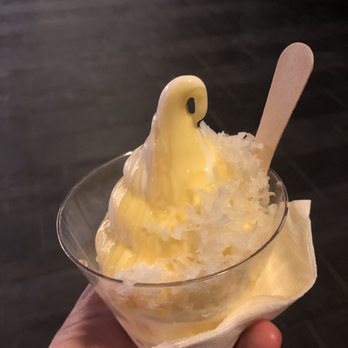 Kokoro Cafe - Coconut & Dole Whip Swirl with shredded coconut and honey - Desserts Near Me - Honolulu, Hawaii Kokoro Cafe - Coconut & Dole Whip Swirl with shredded coconut and honey - Desserts Near Me - Honolulu, Hawaii