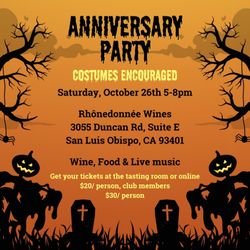 Rhonedonnee Wines - October 26, 2024! Anniversary party & fall wine release