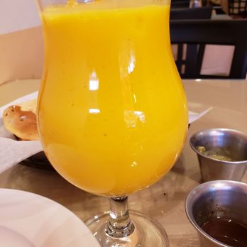 Maple Indian Cuisine - Mango lassi, can get with alcohol too. - Indian Near Me - Goshen, Indiana