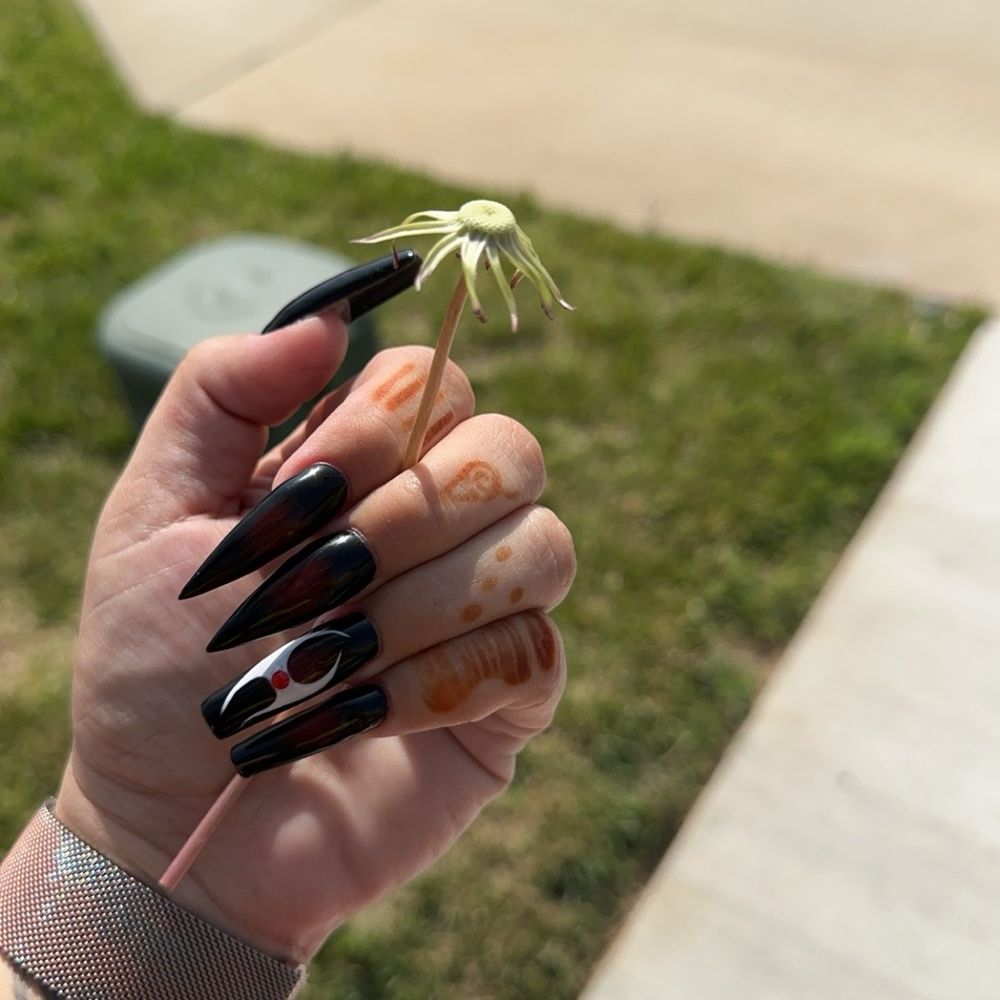 Nail Social Salon - Full set with airbrushing and freehand nail art - Nail Salons Near Me - Redlands, California Nail Social Salon - Full set with airbrushing and freehand nail art - Nail Salons Near Me - Redlands, California