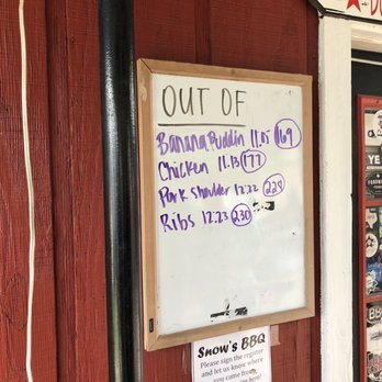 Snow's BBQ - What they ran out of and when. - Barbeque Near Me - Lexington, Texas Snow's BBQ - What they ran out of and when. - Barbeque Near Me - Lexington, Texas