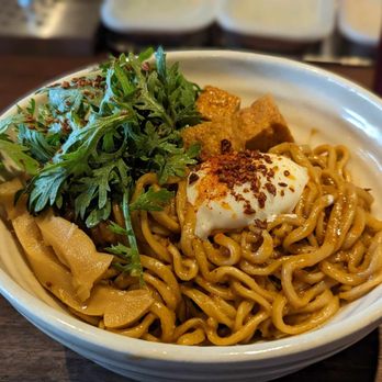 Pickerel - Spicy sesame mazemen ($18) - Ramen Near Me - Providence, Rhode Island Pickerel - Spicy sesame mazemen ($18) - Ramen Near Me - Providence, Rhode Island