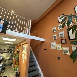 Stairs to seating
