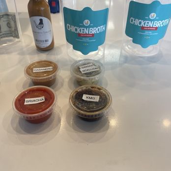 Rooster & Rice - Sauce selection - Thai Near Me - Costa Mesa, California