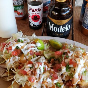 Claro Fish Jr - Fish tacos! With a modelo - Seafood Near Me - La Paz, BCS