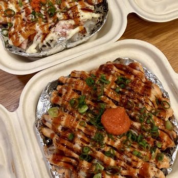 Ocean Taste - torched salmon and torched spicy ahi - Poke Near Me - Honolulu, Hawaii