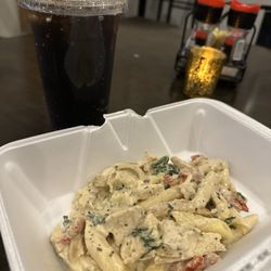 Tuscan penne pasta with chicken