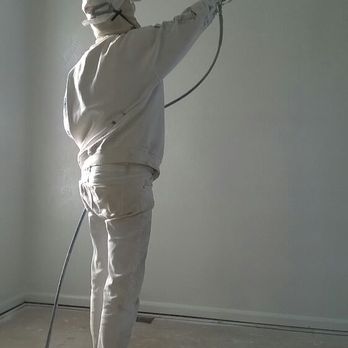 Mother & Daughter's Painting - Spraying a Kilz product to eliminate smoke damage. - Painters Near Me Mother & Daughter's Painting - Spraying a Kilz product to eliminate smoke damage. - Painters Near Me