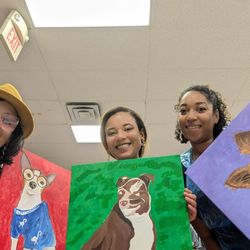 Painting With a Twist - Finished paintings, we LOVED them!!