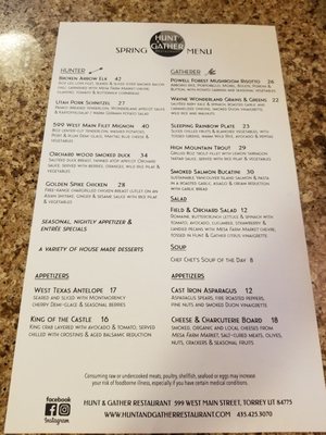 Menu photo 8 Hunt & Gather Restaurant Torrey, UT Menu photo 8 Hunt & Gather Restaurant Torrey, UT
