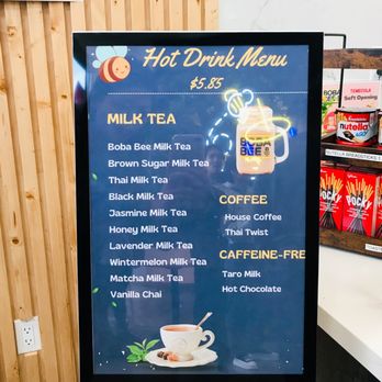 Boba Bee - Menu (Hot Drinks) - Coffee & Tea Near Me - Temecula, California