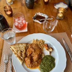 Shalimar - 20. Chicken Tikka Masala 13. Garlic Naan Chicken bit Chicken tandoori