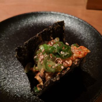 SUSHI-SAN - Tako Taco Octopus, Crushed Avocado, Togarashi - Sushi Bars Near Me - Chicago, Illinois SUSHI-SAN - Tako Taco Octopus, Crushed Avocado, Togarashi - Sushi Bars Near Me - Chicago, Illinois