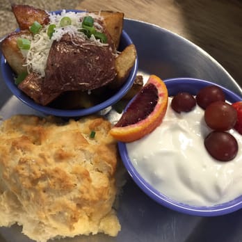 Biscuit Head - Biscuit, moon fries, small order of granola - Cafes Near Me - Asheville, North Carolina