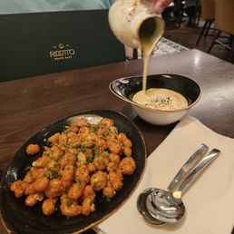 Corn & crab soup - UNREAL GOOD!!!!! Skip the crispy shrimp - was basically breading, with little shrimp. Corn & crab soup - UNREAL GOOD!!!!! Skip the crispy shrimp - was basically breading, with little shrimp.